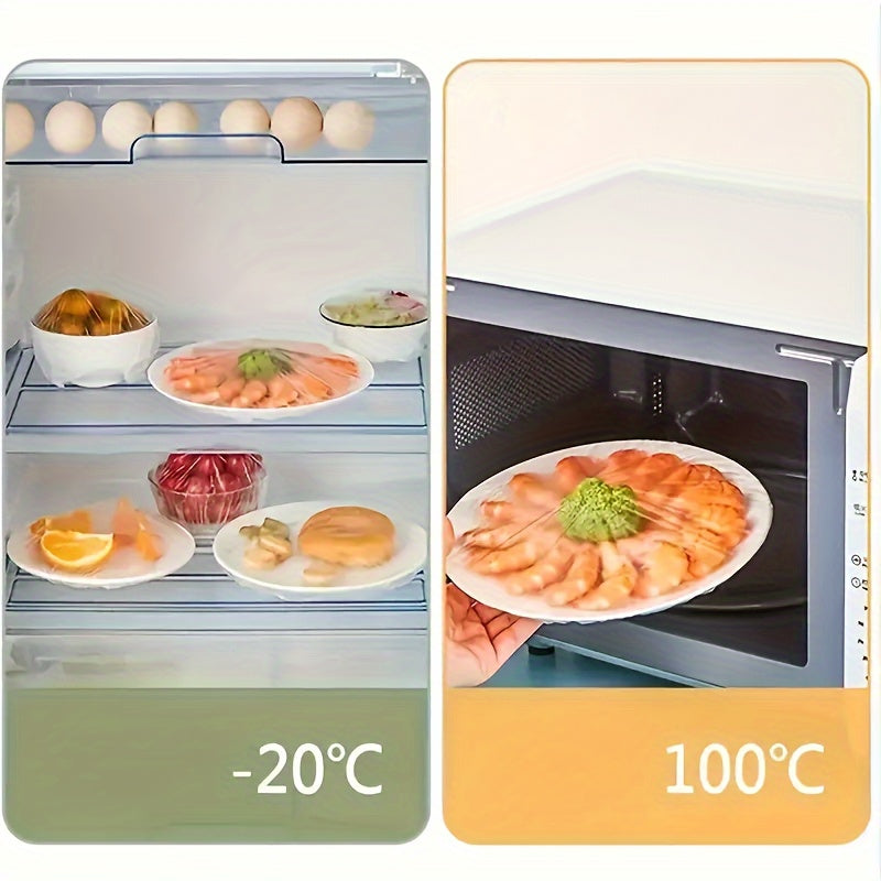 300 envoltorios elásticos para alimentos, cubiertas transparentes y estirables para platos, desechables, multiusos, sin olor, para cocina, antimoscas, para el hogar, restaurante, picnic, para todos los tamaños de platos.