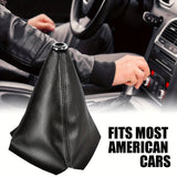 Universal Car Shift Knob Dust Cover Black PU Leather Manual/Auto Shifter Shift Boots Cover