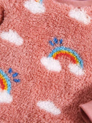 Baby Girls Fashion Autumn Winter Thick Flannel Suit, Comfy & Cute Top + Pants 2pcs Children's Warm New Two-piece Clothing