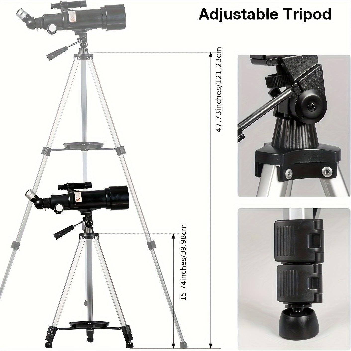 Professional Astronomy Telescope for Children Beginners and Adults Fully Mult-Coated High Powered Refracting 70 mm Telescope with Adjustable Tripod Smartphone Adapter and Moon Filter, And Bag.Best choice as gifts for Thanksgi