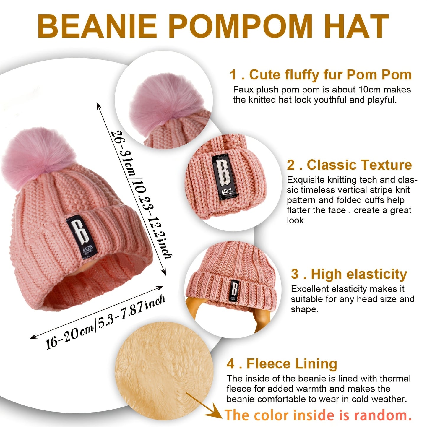 4pcs Winter Warm Accessory Set - Knitted Hat, Touch Screen-Compatible Mittens, Scarf, Ear Warmer - Polyester, Hand Washable, Simple Style - Ideal Gift for Adults, No Feather