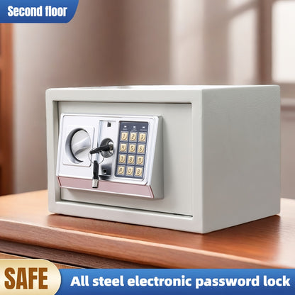 Large All-Steel Fireproof Burglar-Proof Safe with Combination Lock, Home Office Financial Cash Management Box, Jewelry Collection Safe, Wall-Mounted/ Cabinet-Mounted, Electronic Password Lock, No Battery Included