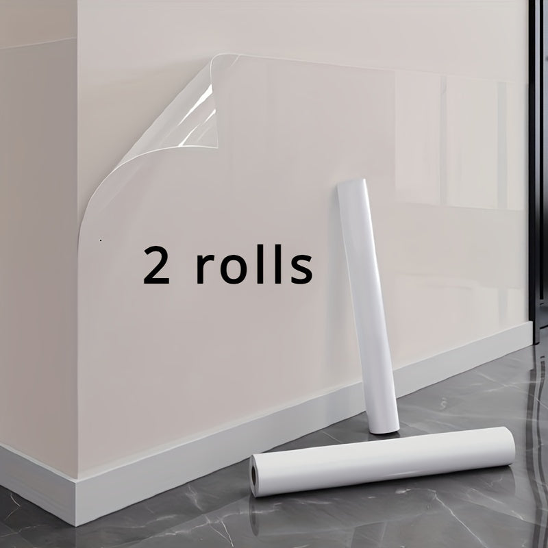 Película protectora electrostática transparente para pared, decoración de pared antiadherente, adhesivo de plástico impermeable y resistente al aceite, apto para cocina y hogar, instalación sencilla.