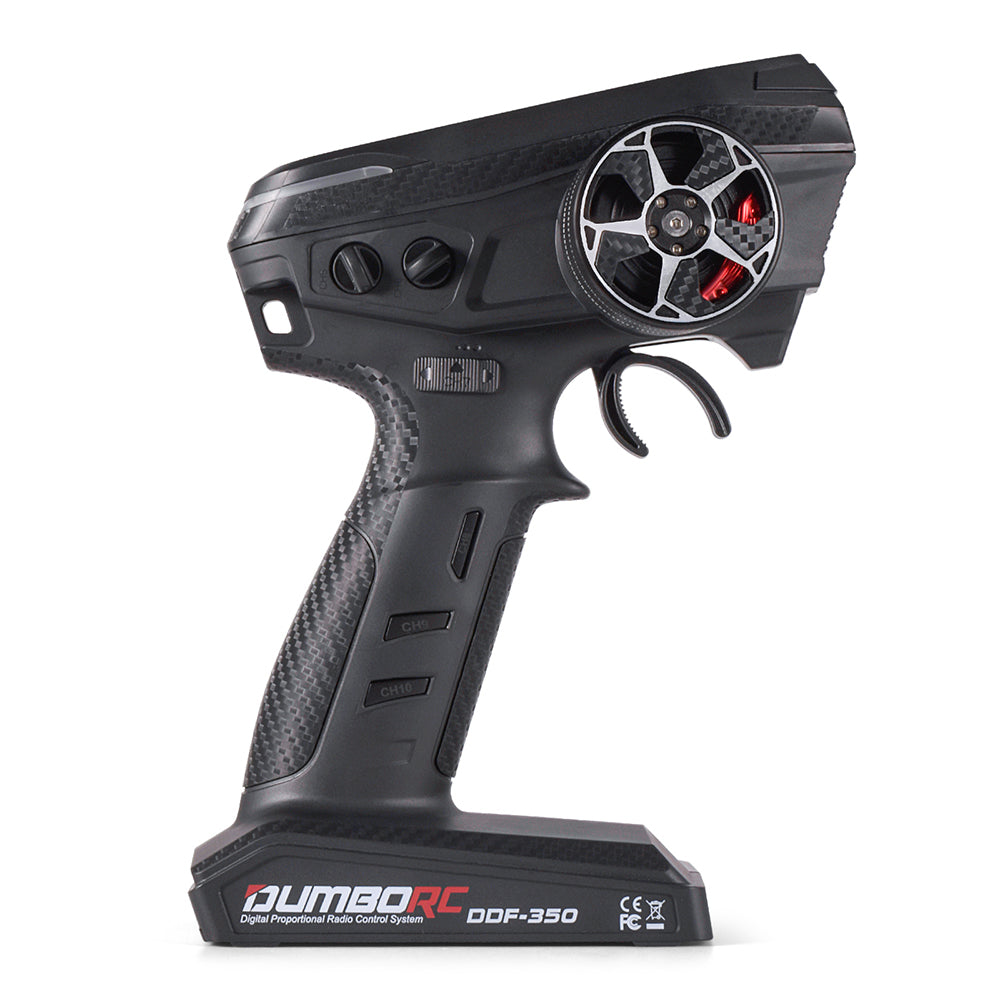 Control remoto digital DUMBORC 2.4G 10CH DDF-350, transmisor con receptor para coche, barco, tanque, sistema LCD FHSS