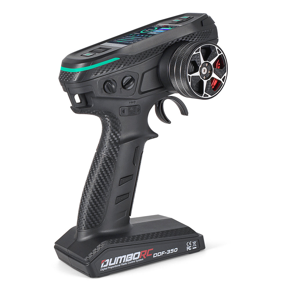 Control remoto digital DUMBORC 2.4G 10CH DDF-350, transmisor con receptor para coche, barco, tanque, sistema LCD FHSS