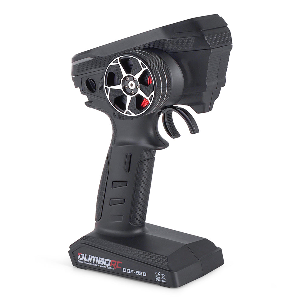 Control remoto digital DUMBORC 2.4G 10CH DDF-350, transmisor con receptor para coche, barco, tanque, sistema LCD FHSS