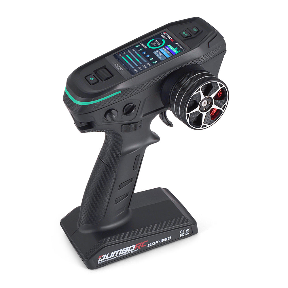 Control remoto digital DUMBORC 2.4G 10CH DDF-350, transmisor con receptor para coche, barco, tanque, sistema LCD FHSS