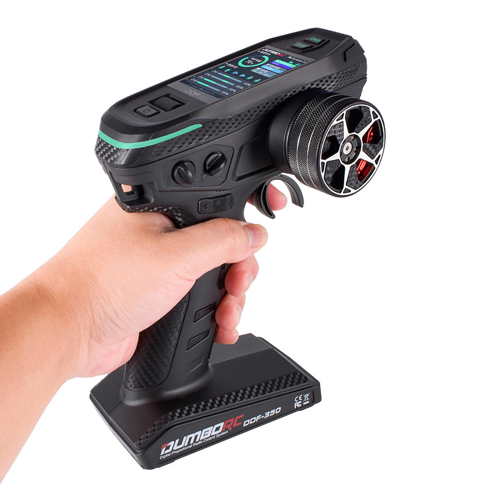 Control remoto digital DUMBORC 2.4G 10CH DDF-350, transmisor con receptor para coche, barco, tanque, sistema LCD FHSS