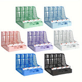 Organizador de escritorio de 4 compartimentos con portalápices: elegante y duradero para suministros de oficina y organización de archivos.