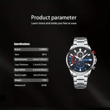 CURREN Reloj cronógrafo deportivo de cuarzo para hombre, de negocios, informal, de moda, analógico, con calendario, reloj de pulsera con fecha