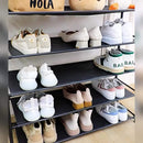 Multifunctional Metal Entrance Hall Organizer - 4-layer Black Clothes and Hat Rack with Shoe Cabinet, Perfect Choice for Home Storage, Independent Clothes and Shoe Rack, Suitable for Front Door Entrance, Used to Store Clothes