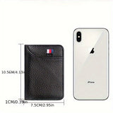 PU Leather Passport Cover Wallet - Slim Basic Design, Foldable, Portable, Comfortable Grip, Multiple Card Slots, Daily Commute Essentials, Elegant & Durable Open Card Holder