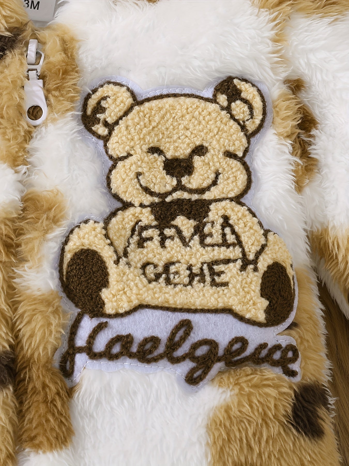 Baby's Bear Embroidery Warm Hooded Casual Long Sleeve Romper, Toddler &amp; Infant Boy's Bodysuit For Fall Winter Outdoor Wear