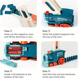 Fun and Educational Domino Rally Electric Train Set for Kids - Creative Building Blocks for Hours of Fun! HalloweenChristmas Gifts