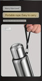 Botella de agua térmica de acero inoxidable: gran capacidad, a prueba de fugas y portátil para actividades al aire libre, deportes y viajes. Sin BPA.