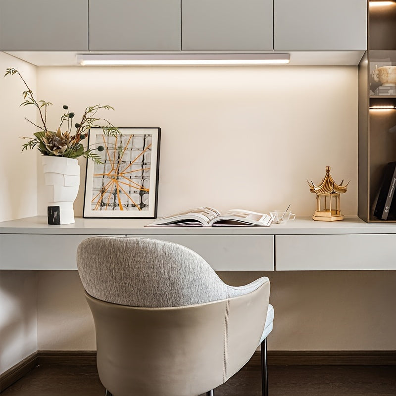 Smart Motion-Activated LED Light Strip - Wireless, Magnetic Mount, USB Rechargeable for Wardrobe, Kitchen, Desk & More