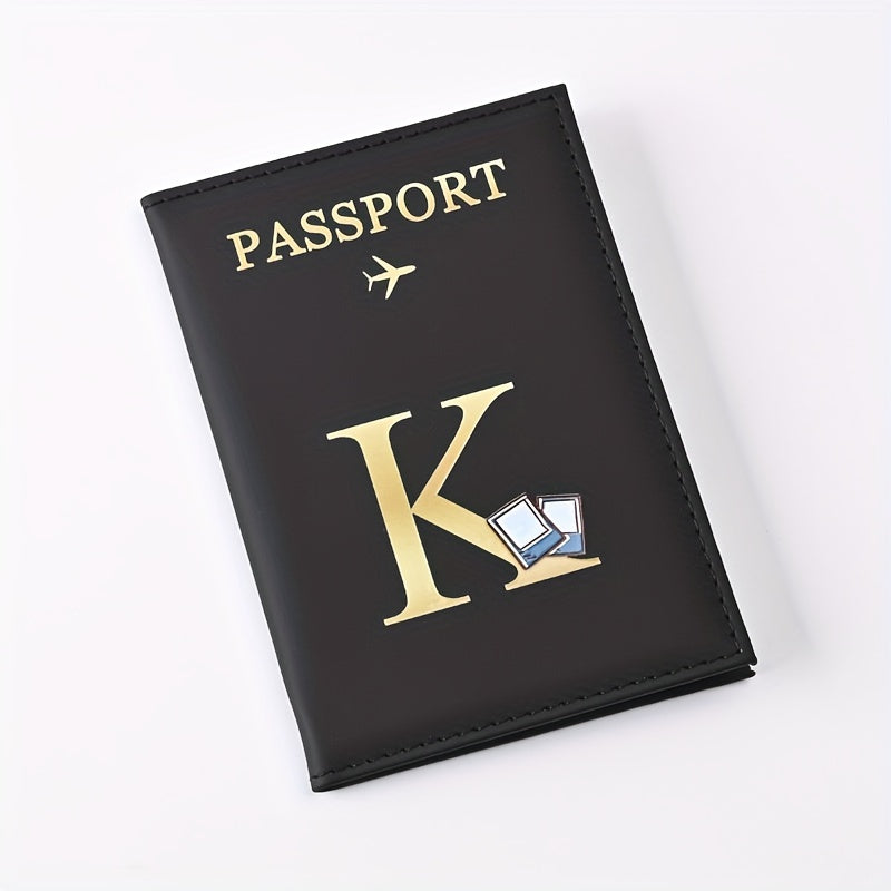 Creative Color Printing Letter Faux Leather Multi-Functional Passport Holder SIM Card ID Holder