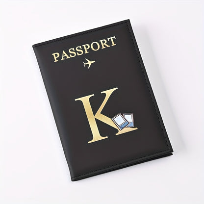 Creative Color Printing Letter Faux Leather Multi-Functional Passport Holder SIM Card ID Holder