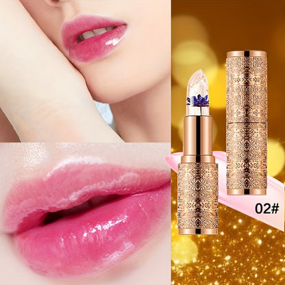 3pcs Hypoallergenic Petal Color-Changing Lip Balm with Vitamin E - Long-Lasting, Moisturizing, Temperature-Sensitive Lipstick in Metallic Tubes, Perfect Mother's Day Gift for Women