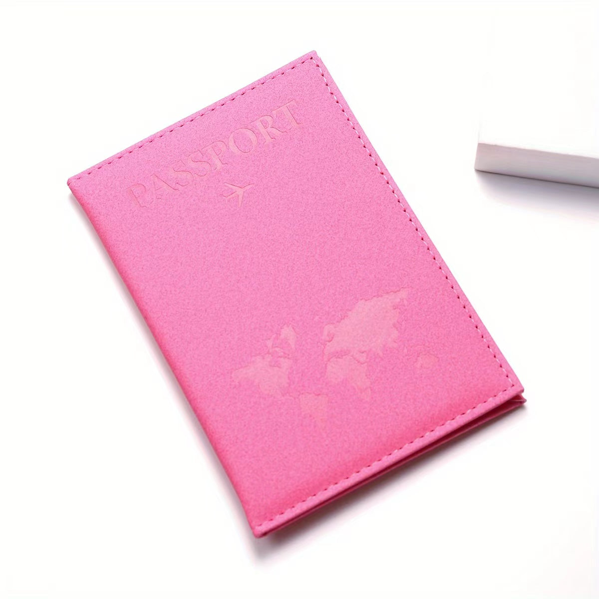1pc Minimalist PU Leather Travel Passport Holder, Ticket Holder