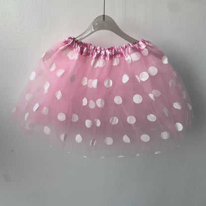 Delicate Y2K Sweet Lovely Classic Polka Dot Tutu, Women Girls Angel Fairy Skirt, Photography Dress Up, Halloween Mardi Gras Cosplay Prop, Birthday Party LARP Supply, Stage Performance Accessory