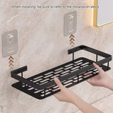 Easy-Install No-Drill Wall Shelf for Bathroom & Kitchen - Durable Plastic Shower Caddy with Hooks, Perfect for Shampoo & Accessories Storage