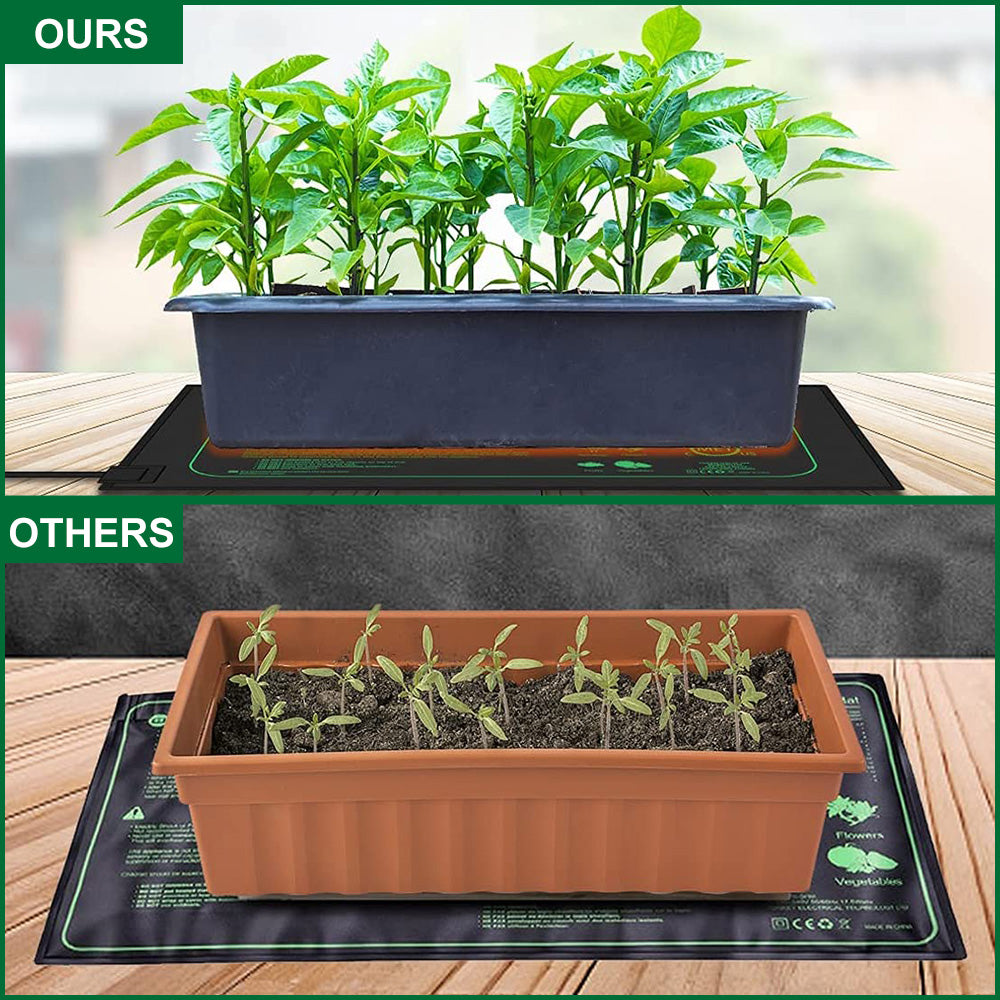 Esterilla térmica para plántulas de 10/25/50 cm, almohadilla térmica impermeable para germinación de plantas de interior, esterilla de propagación de clones, enchufe UE/EE. UU./AU/RU