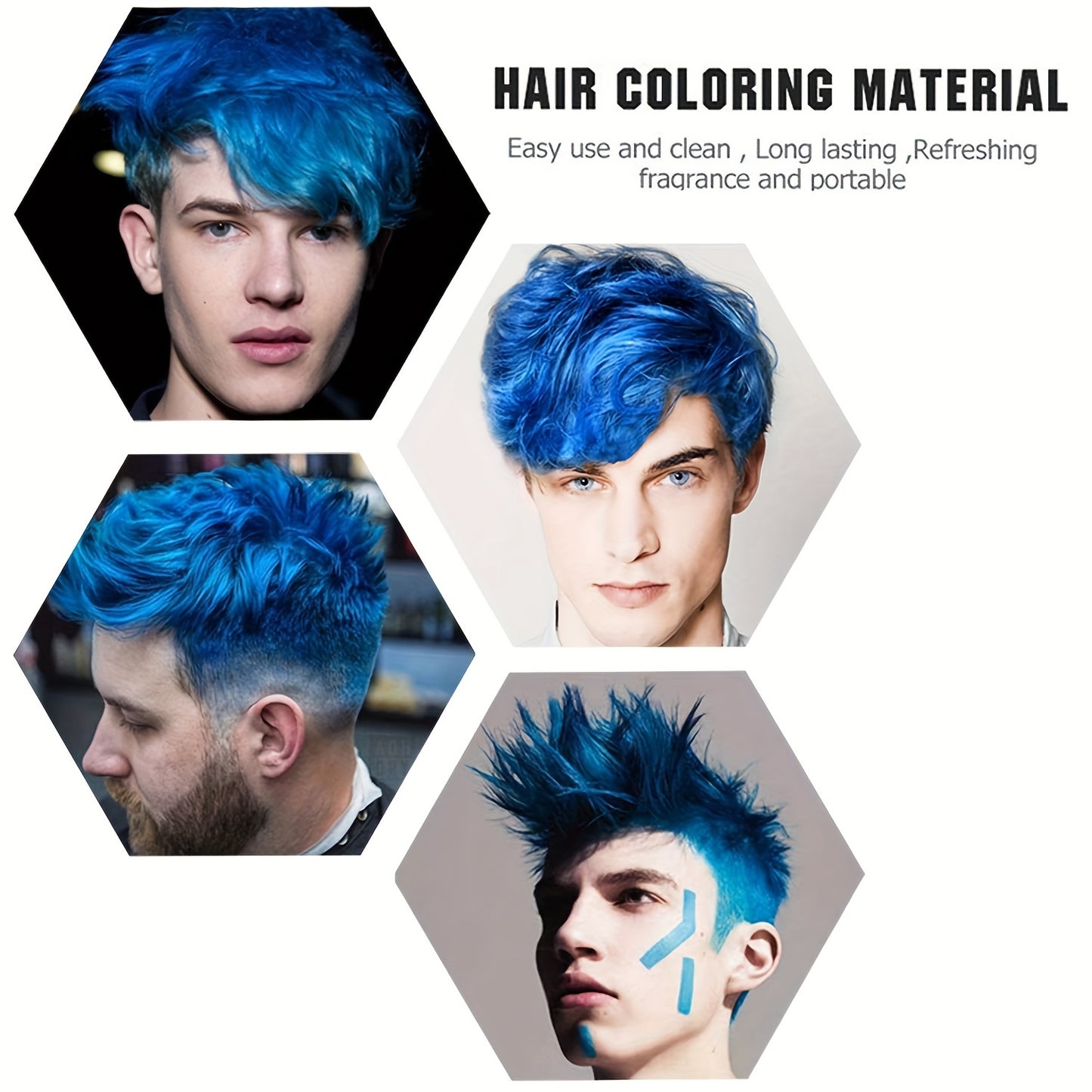 Set de 5 ceras para teñir el cabello: Crea un cabello vibrante para las fiestas con una crema fácil de usar. Incluye 5 colores para una libertad de combinación.