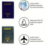 Frosted Clear Passport Cover, Transparent PVC Passport Holder, Creative Travel Certificate Document Organizer