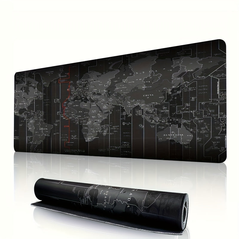 Water-Resistant Large Gaming Mouse Pad with Stitched Edges, 1PC Extended Thick Rubber Desk Mat with Non-Slip Base, Washable Mousepad