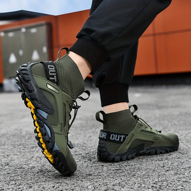 Zapatillas de deporte transpirables de moda para hombre, zapatos al aire libre antideslizantes resistentes al desgaste para caminar y pescar
