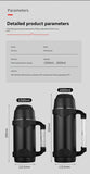 NRMEI Stainless Steel Travel Canteen – Large Capacity Portable Outdoor Vacuum Insulated Bottle with Tea Compartment, 60-Hour Heat Retention, 14+ Age Group Compatible, Dual 201 &amp; 304 Stainless Steel Construction