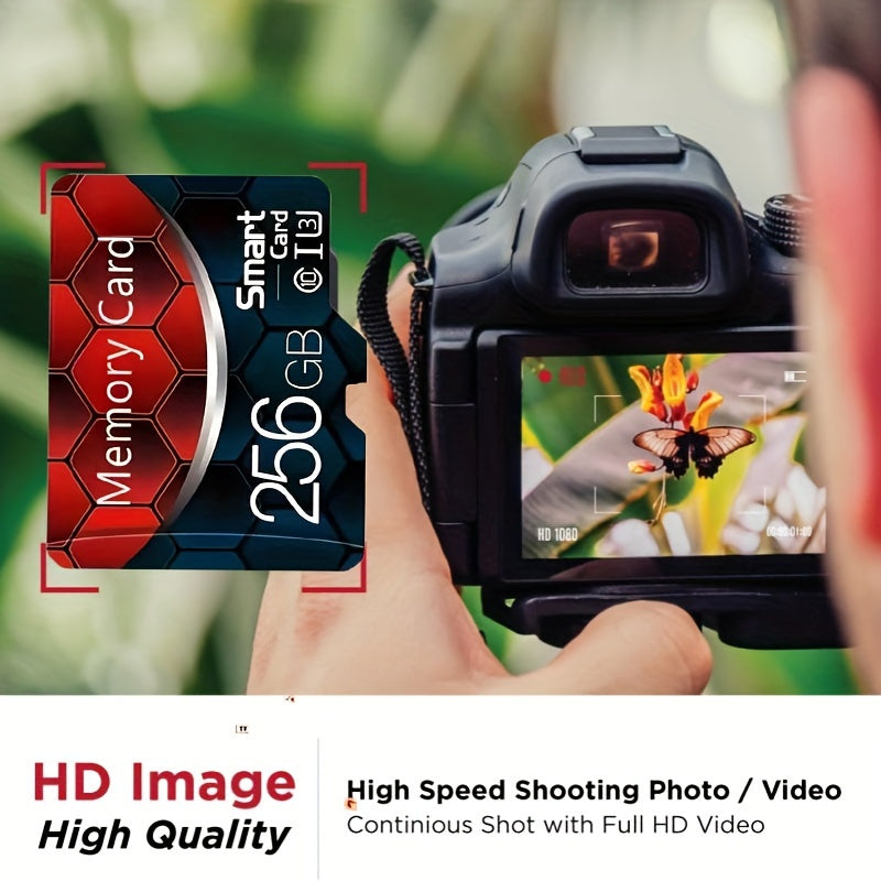 128GB & 256GB Micro SD Card - Class 10 TF Card with Adapter, High-Speed Data Transfer, U3 SDXC for HD Cameras, Smartphones, PCs, Headphones, PSP - Full HD Video & Photo Capture