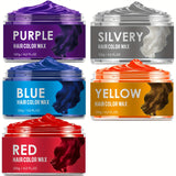 5-Pack Hair Color Wax Set: Create Vibrant Holiday Hair with Easy-to-Use Cream - Includes 5 Colors for Matching Freedom