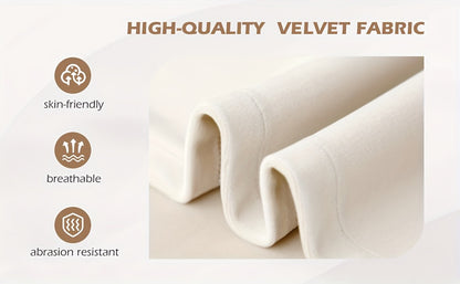 Silla de oficina ergonómica de terciopelo beige con soporte lumbar, reposabrazos ajustables y base giratoria: cómoda silla ejecutiva para el hogar, el estudio o el dormitorio.