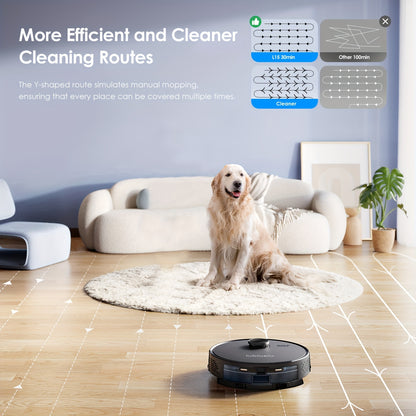 Robot Vacuum And Mop Combo 5000Pa, Lubluelu L15 Robot Vacuum, Auto-Charging, 5 Maps, 30 No-go Zones, WiFi/App, 3in 1 Robot Vacuum Cleaner for Pet Hair Carpet Hard Floor