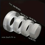 Strong Transparent Nano Tape - Washable, Reusable Double-Sided Adhesive for Furniture, 1/3/5m Rolls, Rubber Material, Universal Hook Tape