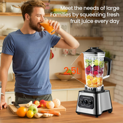Powerful Blender with 6000W, Mixer, Juicer, Ice Crusher, Tabletop Mixer, 2.5L Container, Food Processor, Household Two-In-One Broken Wall Machine, Crushed Ice Processor.