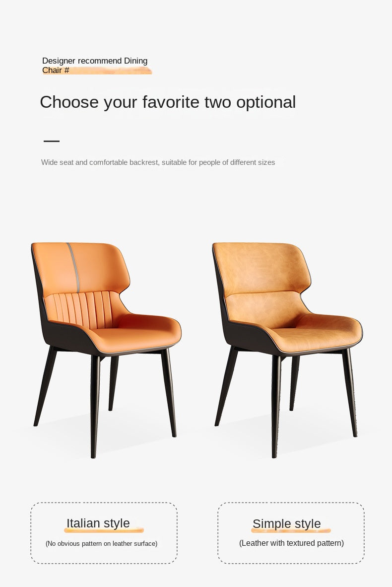 UVR Light Luxury Exquisite Dining Chair Nordic Modern Simple High-grade Cushion Thickened Comfortable Backrest Chair Household