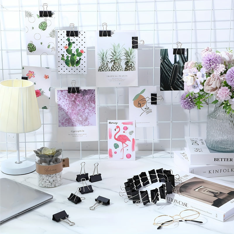 [Top-Rated] 60pcs Medium Binder Clips 5/8 Inch - Durable Metal Paper Clamps for Teachers, Students, Classroom &amp; Office Supplies