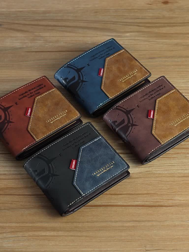 1pc Men's Vintage Short Wallet, Multi Card Slots Wallet, Ideal Gift For Men