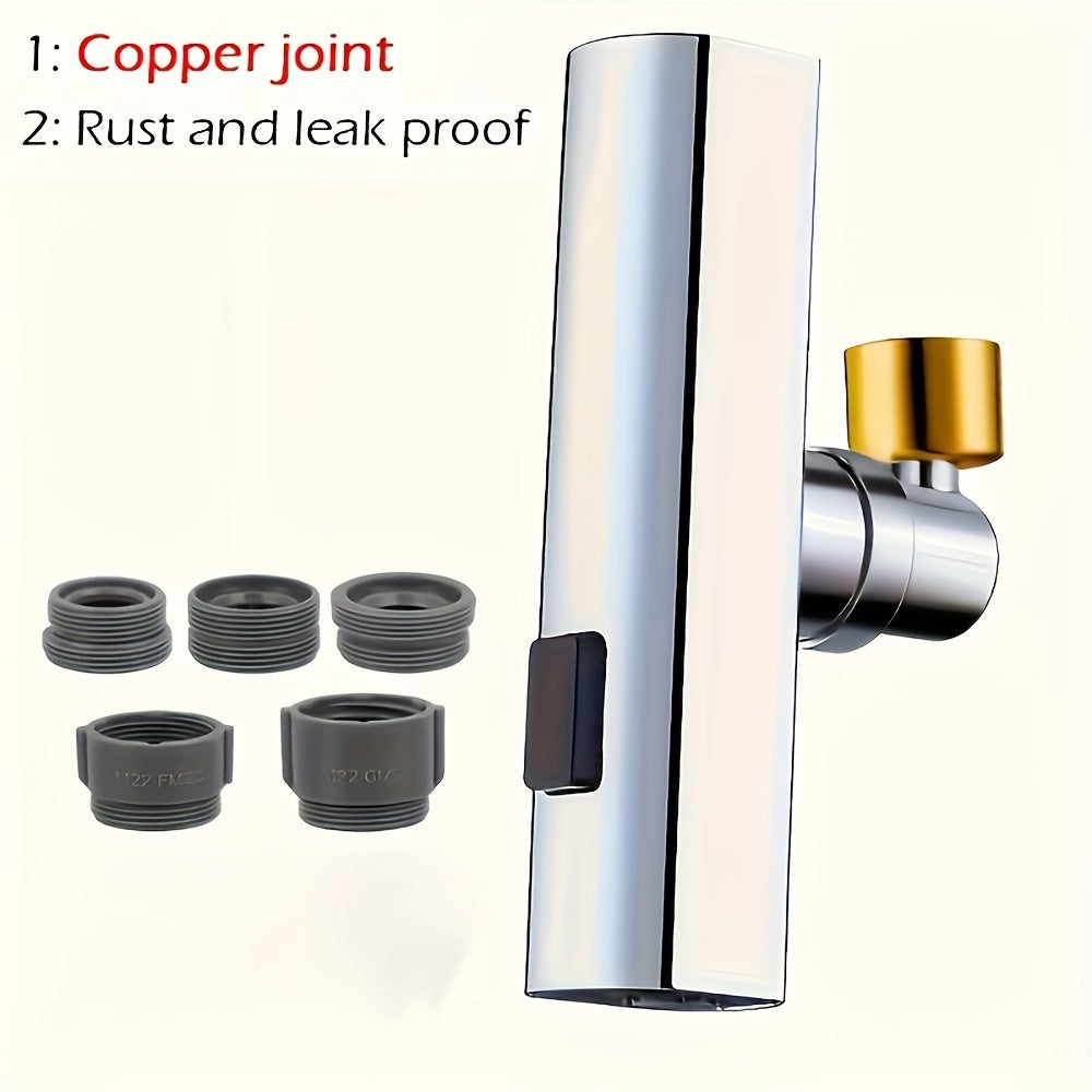 Adaptador de grifo de cocina multifuncional (1 pieza), accesorio de repuesto para grifo de lavabo de baño, material ABS, acabado superficial sin terminar, compatible con varios modelos. Accesorio esencial para el hogar en Navidad y Halloween.