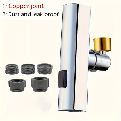 Adaptador de grifo de cocina multifuncional (1 pieza), accesorio de repuesto para grifo de lavabo de baño, material ABS, acabado superficial sin terminar, compatible con varios modelos. Accesorio esencial para el hogar en Navidad y Halloween.