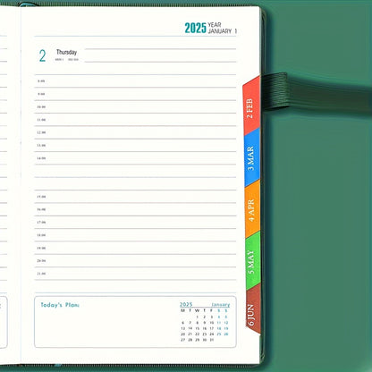 2025 QS Daily Planner Notebook - 365-Day Time Management Organizer with Weekly & Monthly Summaries, Self-Discipline Check-Ins for Efficient Life Planning