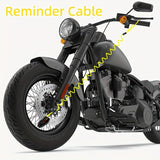 110dB Loud Alarm Disc Brake Lock Set with Reminder Cable, USB Type-C Rechargeable, Anti-Theft Motorcycle and Bicycle Security Lock with 2 Unique Keys, Waterproof, Quick Charge in 1.5 Hours, Innovative Motorcycle Helmet Design
