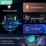 Reproductor MP3 inalámbrico para coche con sonido súper sin pérdidas, transmisor FM, doble USB, carga rápida, PD tipo C, llamadas manos libres con una sola tecla, receptor de audio para coche.