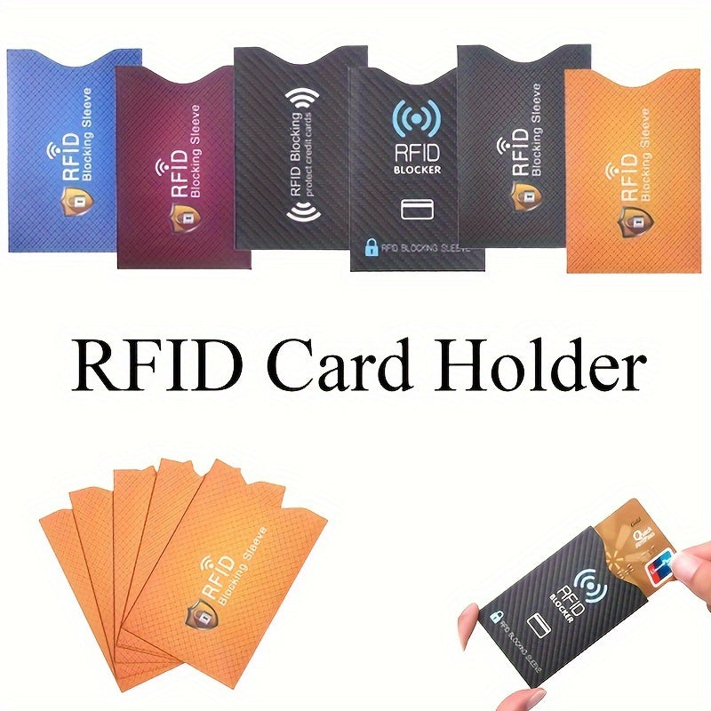 2/5PCS Anti RFID Blocking Card Holder, Business Credit Card Holder, Travel Protection Card Holder Wallet