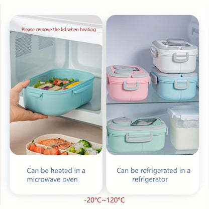 3pcs/set Portable Lunch Box Bag Set Thermal Bag + Lunch Box + Oatmeal Breakfast Cup, Portable Foldable Aluminum Foil Thermal Bag Lunch Bag with One PP Thermal Lunch Box and Oatmeal Cup