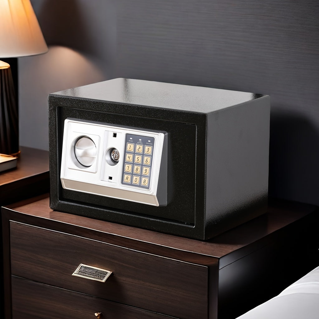 Large All-Steel Fireproof Burglar-Proof Safe with Combination Lock, Home Office Financial Cash Management Box, Jewelry Collection Safe, Wall-Mounted/Cabinet-Mounted, Electronic Password Lock, No Battery Included