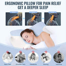 Sleeping Neck Pillow In Bed, Contour Memory Foam Pillow for Neck Pain Relief, with Washable Breathable Pillow Case, Ergonomic Neck Support Pillow, Suitable for Side, Back And Belly Sleepers,, Adjustable Orthopedic Ergonomic C